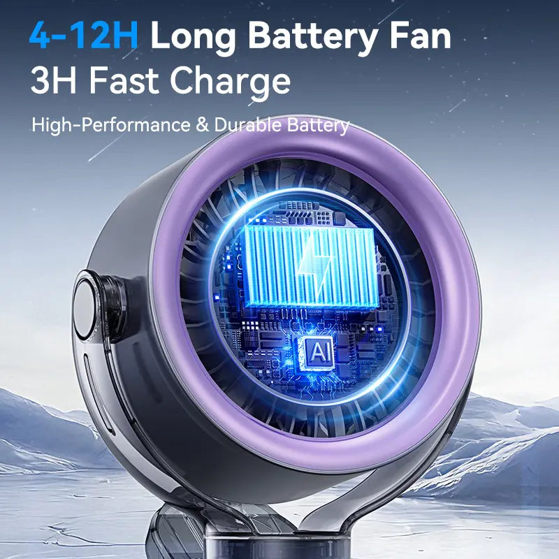 Portable Clip-On Turbo Fan 100 Speeds